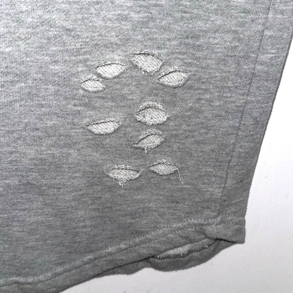 Alphalete XL Gray Distressed T-Shirt Cotton Blend Unisex - Picture 3 of 6